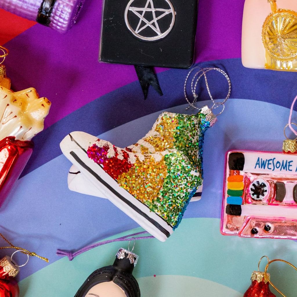 Glitter Converse High Tops Ornament - Furbish Studio