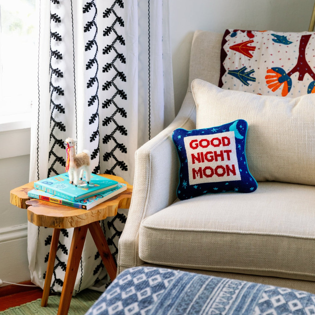 Good Night Moon Needlepoint Pillow - Furbish Studio