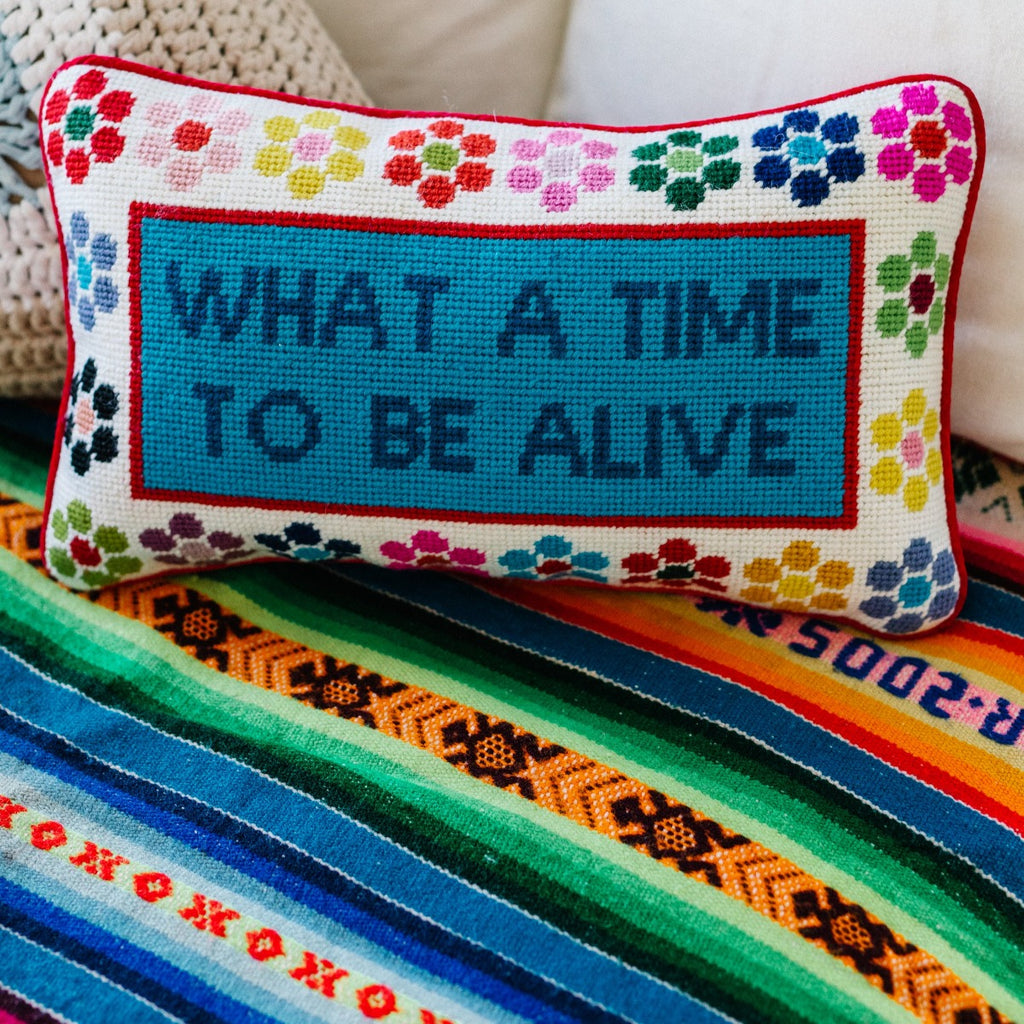 Furbish Studio - Whoop There It Is Needlepoint Pillow