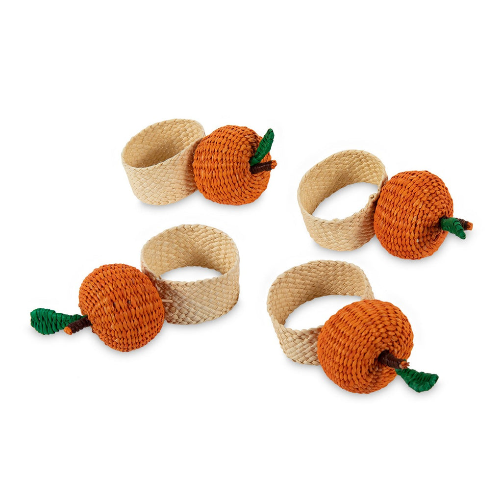 Furbish - Orange Raffia Napkin Rings - Add charm and whimsy to your spring and summer table setting or picnic with these handmade orange napkin rings. Show off your hostess skills by sliding a perfectly folded cloth napkin into this eye-catching fruity accessory. Made of all natural raffia fibers.