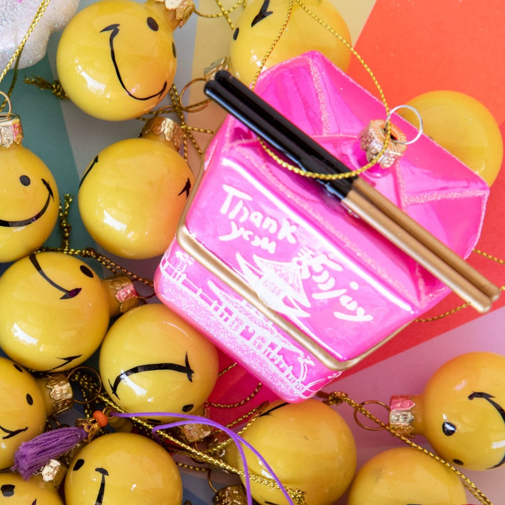 Chinese Take Out Ornament - Hot Pink - Furbish Studio