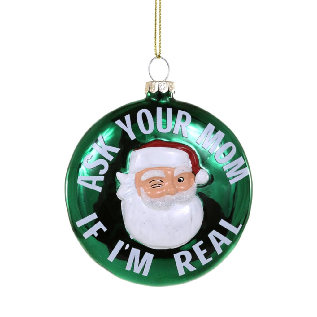 Sassy Santa Ornament - Furbish Studio