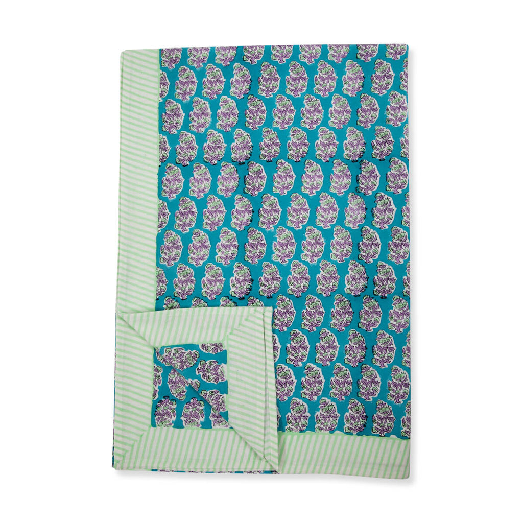 Furbish Studio - Pandora Tablecloth folded with flipped corner