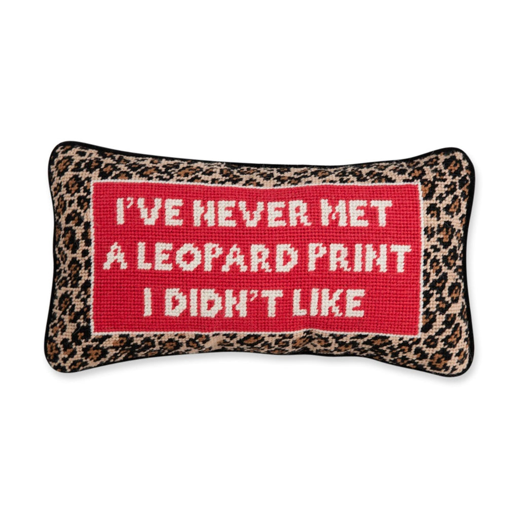 Leopard Print Needlepoint Pillow - Furbish Studio