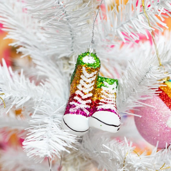 Glitter Converse High Tops Ornament - Furbish Studio