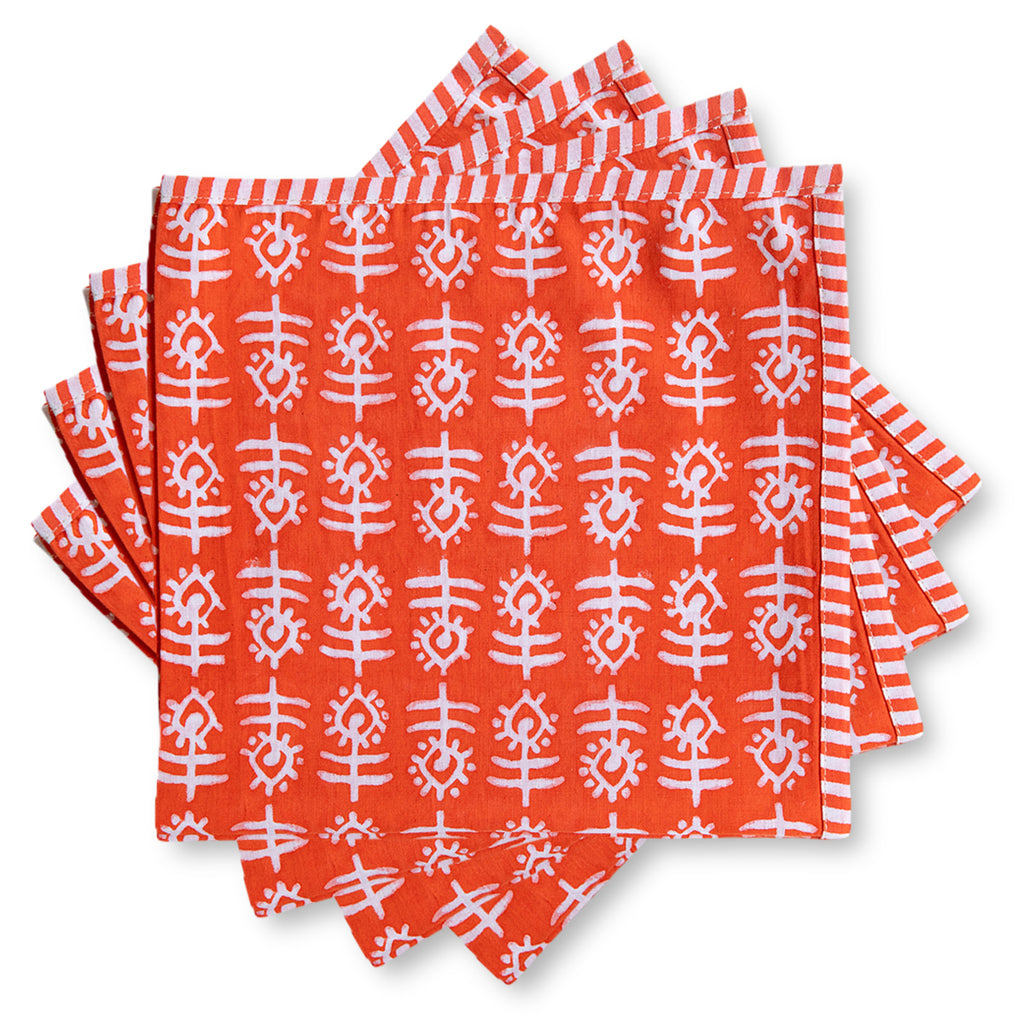 Flower Napkin - Orange - Furbish Studio